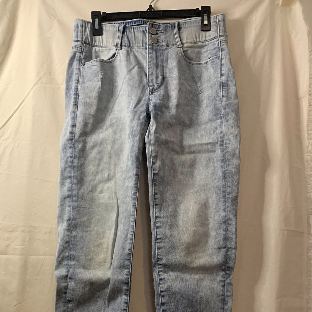 Stone Washed Cuffed Ankle Distressed Jeans Apt 9 Size 8